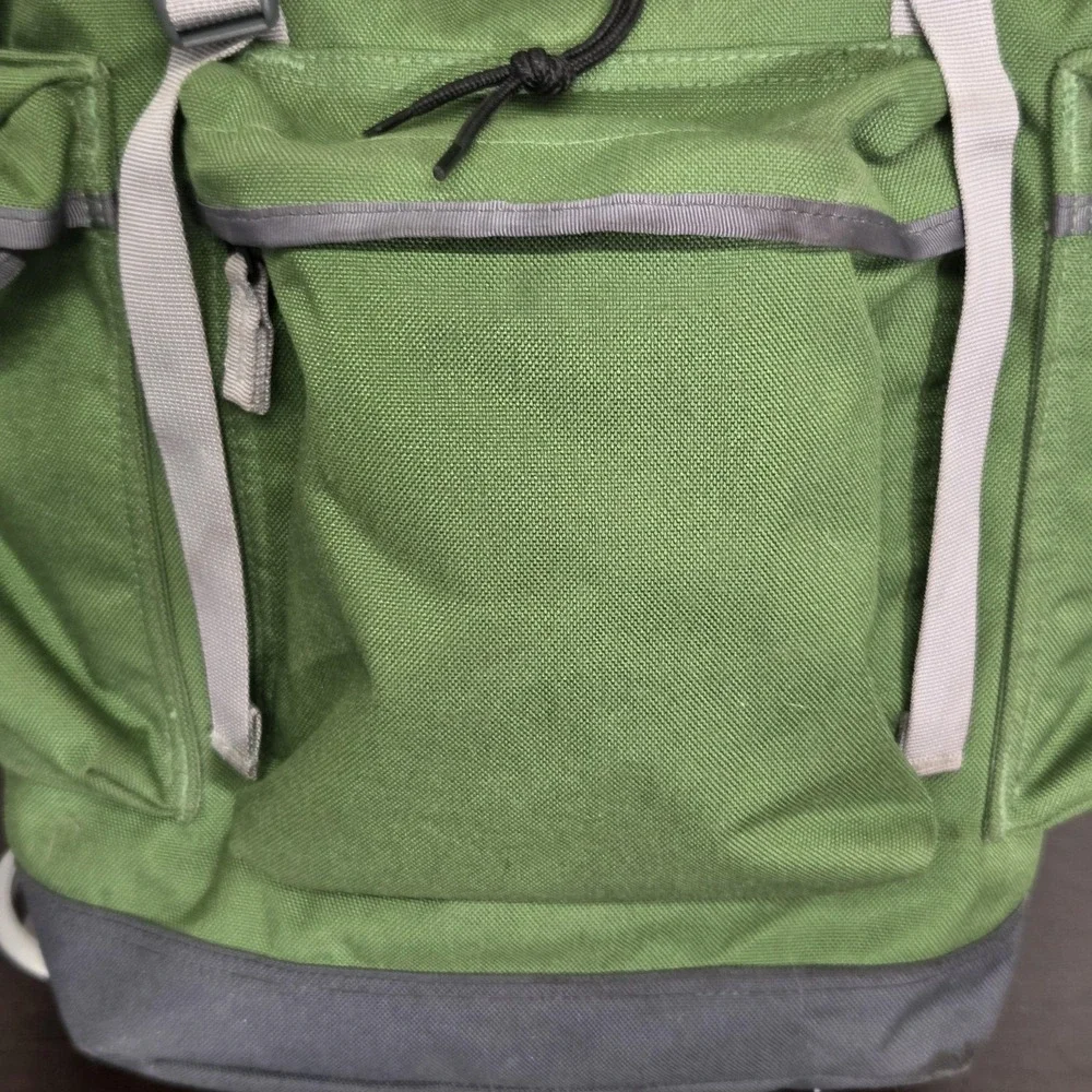 Vintage L.L. Bean Backpack Green Continental Rucksack Travel Hiking Bag 90s
